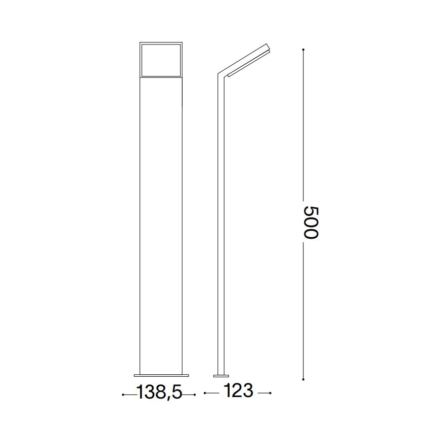 Ideal Lux - LED Vonkajšia lampa STYLE LED/8,5W/230V 3000K 50 cm CRI 90 IP54 antracit