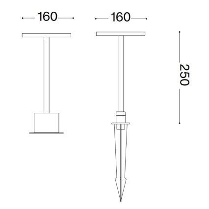 Ideal Lux - LED Vonkajšia lampa TOFFEE LED/11W/230V CRI 90 IP65 antracit