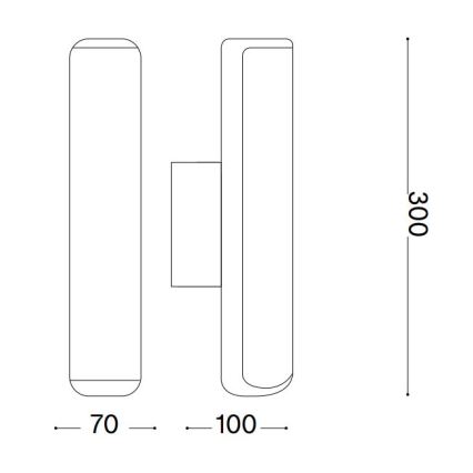 Ideal Lux - LED Vonkajšie nástenné svietidlo ETERE LED/9,5W/230V 3000K CRI 90 IP44 antracit