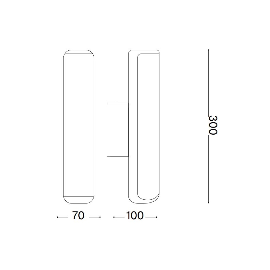 Ideal Lux - LED Vonkajšie nástenné svietidlo ETERE LED/9,5W/230V 3000K CRI 90 IP44 antracit