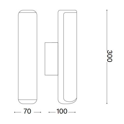 Ideal Lux - LED Vonkajšie nástenné svietidlo ETERE LED/9,5W/230V 4000K CRI 90 IP44 antracit