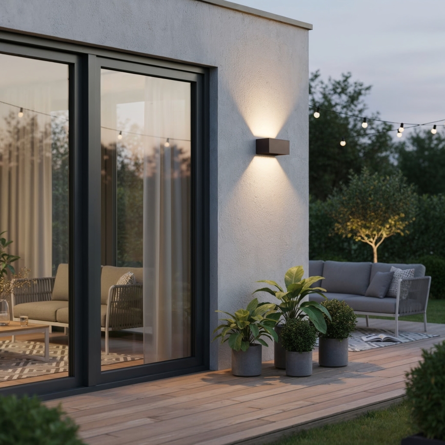 Ideal Lux - LED vonkajšie nástenné svietidlo ATOM LED/25W/230V CRI 90 IP54 hnedá