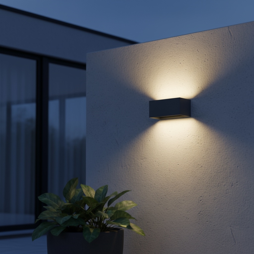 Ideal Lux - LED Vonkajšie nástenné svietidlo ATOM LED/25W/230V CRI 90 IP54 antracit
