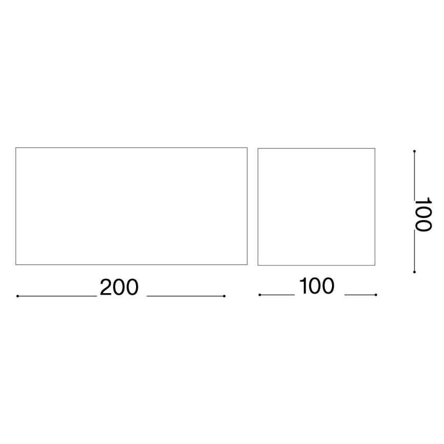 Ideal Lux - LED Vonkajšie nástenné svietidlo ATOM LED/25W/230V CRI 90 IP54 čierna