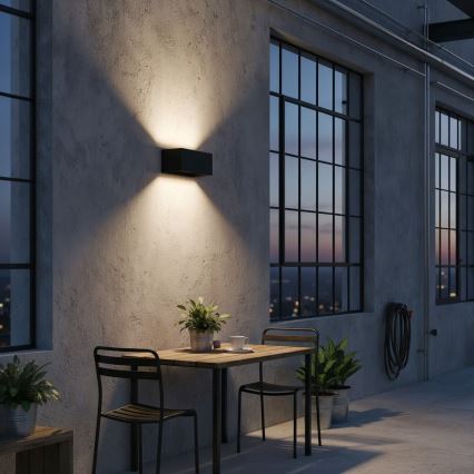 Ideal Lux - LED Vonkajšie nástenné svietidlo ATOM LED/25W/230V CRI 90 IP54 čierna