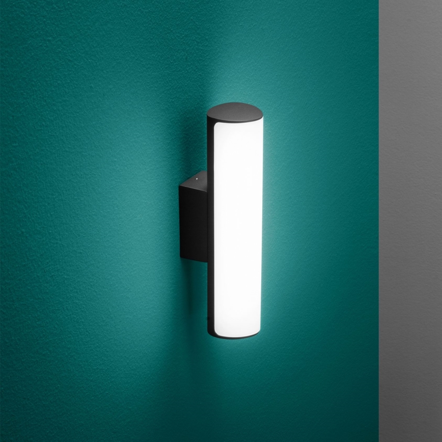 Ideal Lux - LED Vonkajšie nástenné svietidlo ETERE LED/9,5W/230V 3000K CRI 90 IP44 čierna