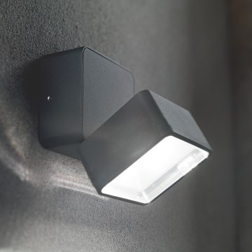 Ideal Lux - LED vonkajšie nástenné svietidlo OMEGA LED/7W/230V CRI 90 IP54 antracit