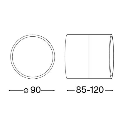 Ideal Lux - LED vonkajšie nástenné svietidlo OMEGA LED/7W/230V CRI 90 IP54 biela