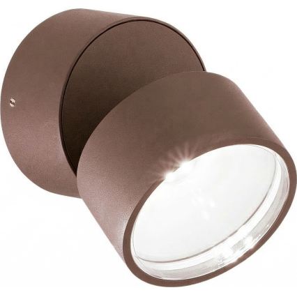 Ideal Lux - LED Vonkajšie Nástenné Svietidlo OMEGA LED/7W/230V CRI 90 IP54 hnedé