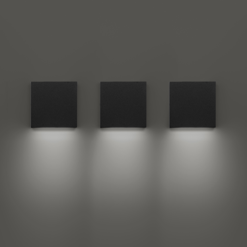 Ideal Lux - LED vonkajšie nástenné svietidlo POST-IT LED/3W/12V CRI 90 čierne