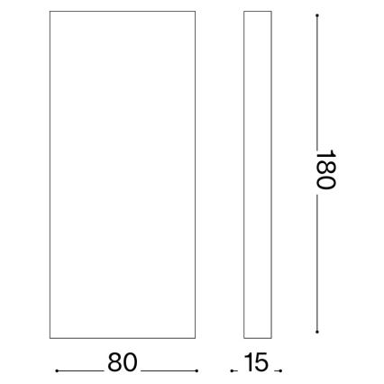Ideal Lux - LED vonkajšie nástenné svietidlo POST-IT LED/6W/12V CRI 90 mosadz