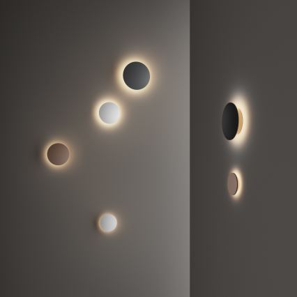 Ideal Lux - Vonkajšie nástenné LED svietidlo PUNTO, 12 W/230 V, CRI 90, priemer 24 cm, IP54, čierne