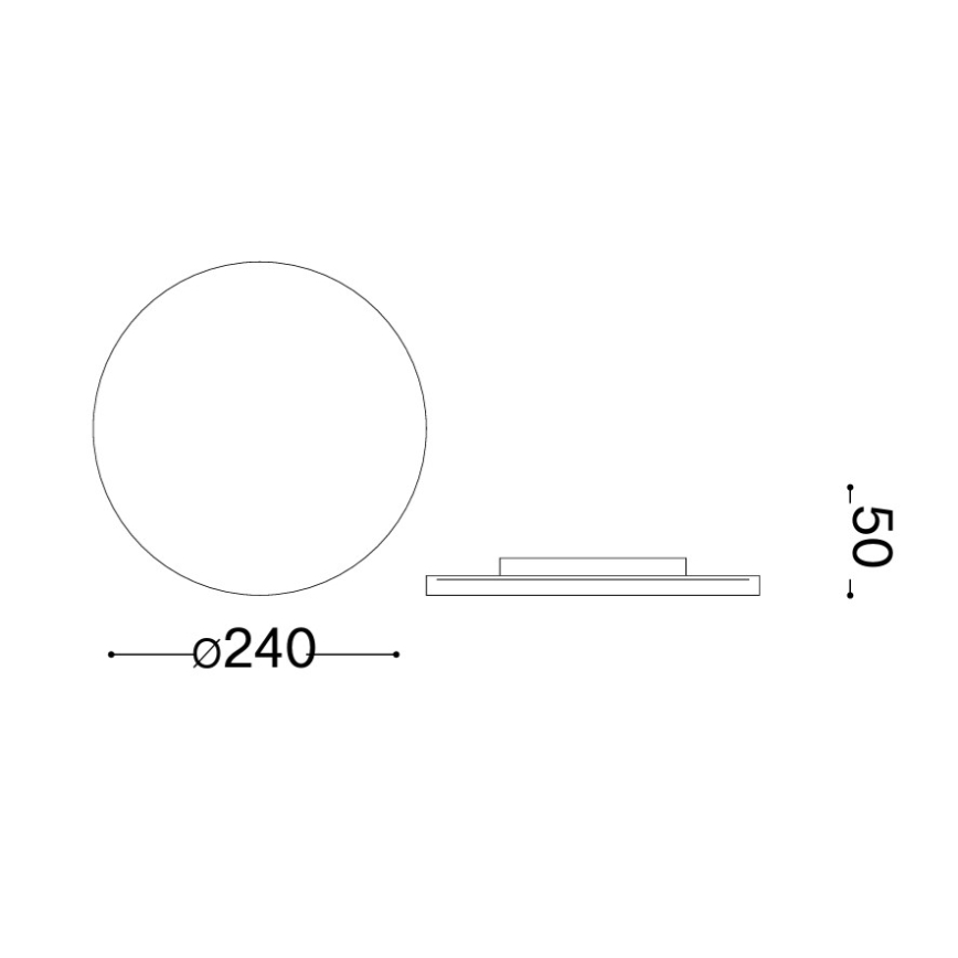 Ideal Lux - Vonkajšie nástenné LED svietidlo PUNTO, 12 W/230 V, CRI 90, priemer 24 cm, IP54, čierne