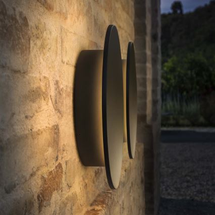 Ideal Lux - vonkajšie nástenné LED svietidlo PUNTO LED/9W/230V CRI 90, priemer 18 cm, IP54, čierne
