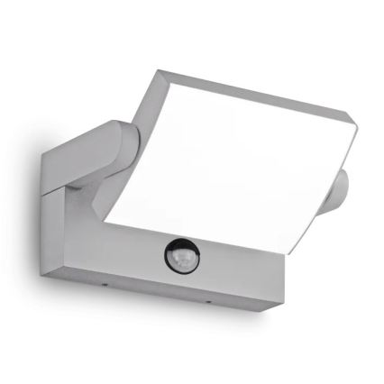 Ideal Lux - LED vonkajšie nástenné svietidlo so senzorom SWIPE LED/21W/230V CRI 90 IP54 sivé