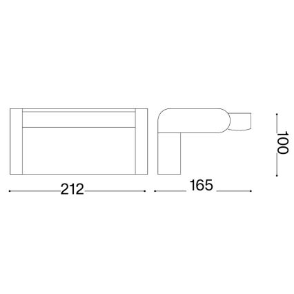 Ideal Lux - LED vonkajšie nástenné svietidlo so senzorom SWIPE LED/21W/230V CRI 90 IP54 sivé
