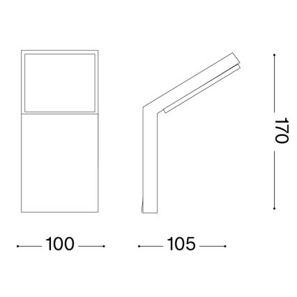 Ideal Lux - Vonkajšie nástenné LED svietidlo STYLE LED/8,5W/230V 3000K CRI 90 IP54 hnedá