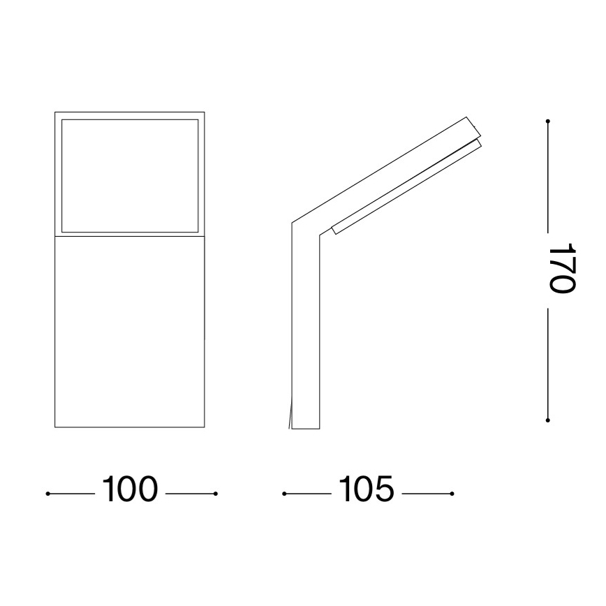 Ideal Lux - Vonkajšie nástenné LED svietidlo STYLE LED/8,5W/230V 3000K CRI 90 IP54 hnedá