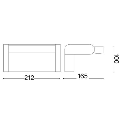 Ideal Lux - LED Vonkajšie nástenné svietidlo SWIPE LED/21W/230V CRI 90 IP54 hnedá