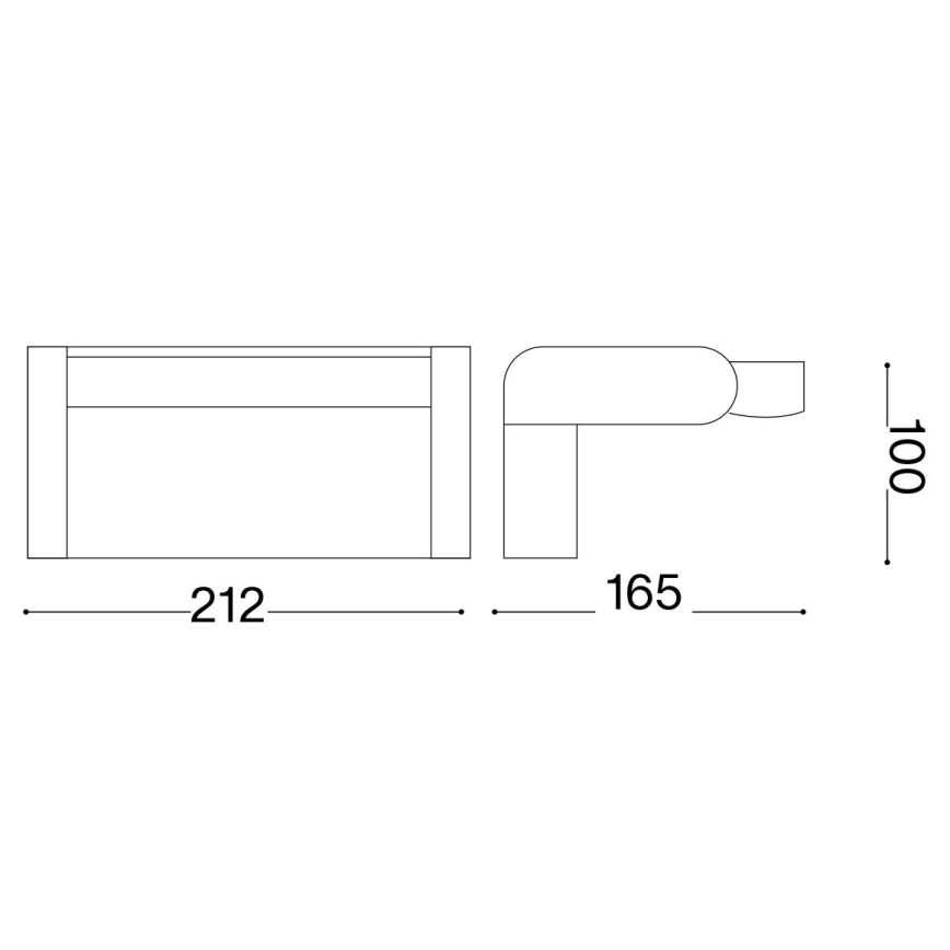 Ideal Lux - LED Vonkajšie nástenné svietidlo SWIPE LED/21W/230V CRI 90 IP54 hnedá