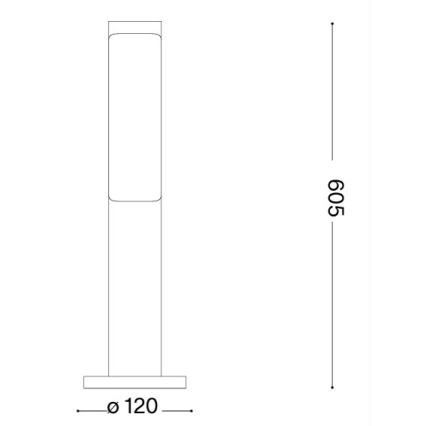 Ideal Lux - LED Vonkajšie svietidlo ETERE LED/9,5W/230V 4000K 60 cm CRI 90 IP44 antracit