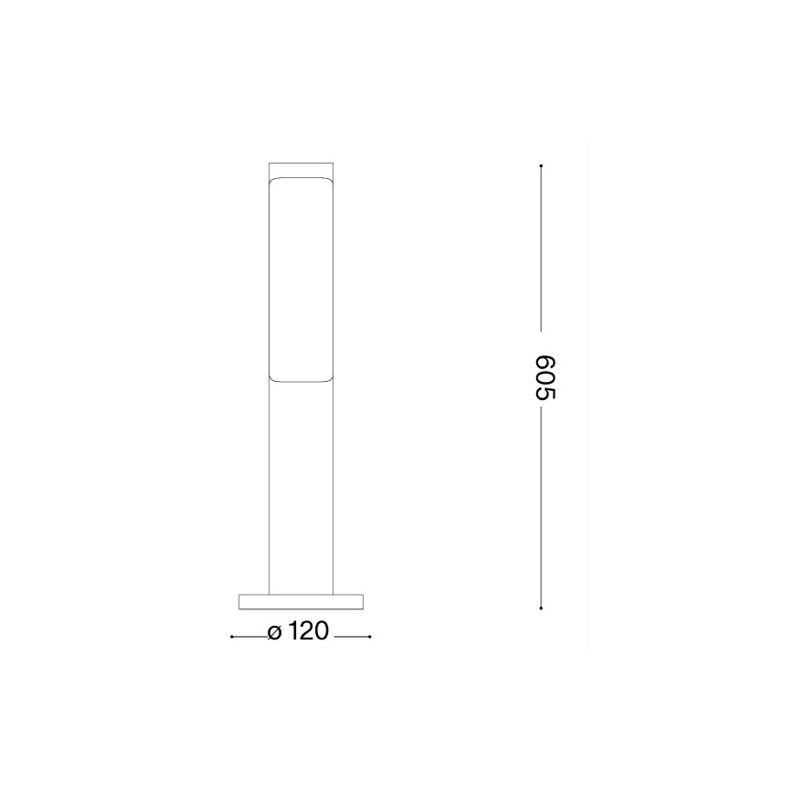 Ideal Lux - LED vonkajšia lampa ETERE LED/9,5W/230V 3000K 60 cm CRI 90 IP44 antracit