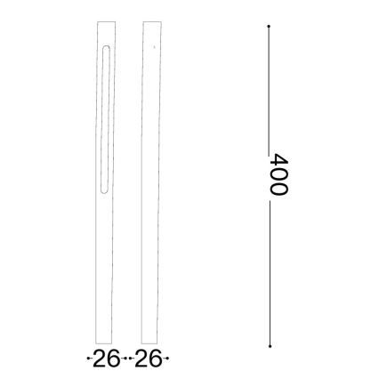 Ideal Lux - LED vonkajšie svietidlo JEDI LED/7W/230V 40 cm CRI 90 IP65 antracit