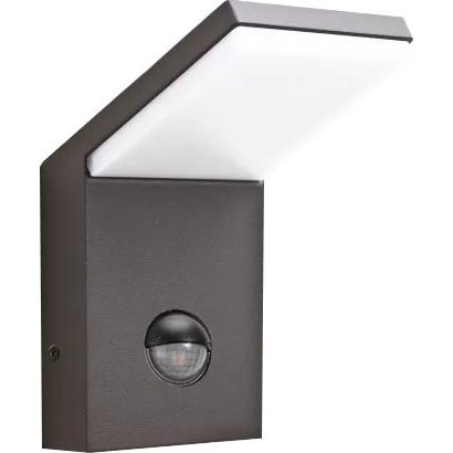 Ideal Lux - LED Vonkajšie svietidlo so senzorom STYLE LED/9W/230V 4000K CRI 90 IP54 antracit