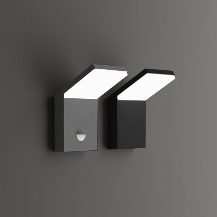 Ideal Lux - LED vonkajšie svietidlo so senzorom STYLE LED/9W/230V 4000K CRI 90 IP54 antracit