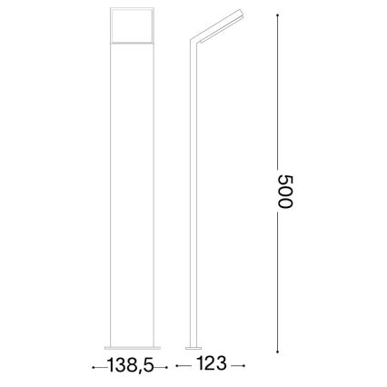 Ideal Lux - LED vonkajšie svietidlo STYLE LED/8,5W/230V 3000K 50 cm CRI 90 IP54 hnedé