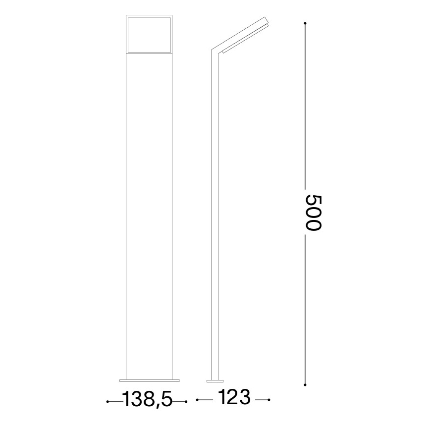 Ideal Lux - LED vonkajšie svietidlo STYLE LED/8,5W/230V 3000K 50 cm CRI 90 IP54 hnedé