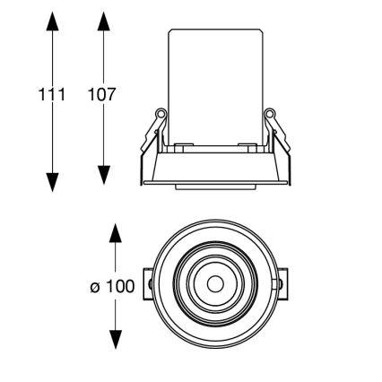 Ideal Lux - LED podhľadové bodové svietidlo NOVA LED/12W/230V 3000K CRI 90 pr. 10 cm čierne