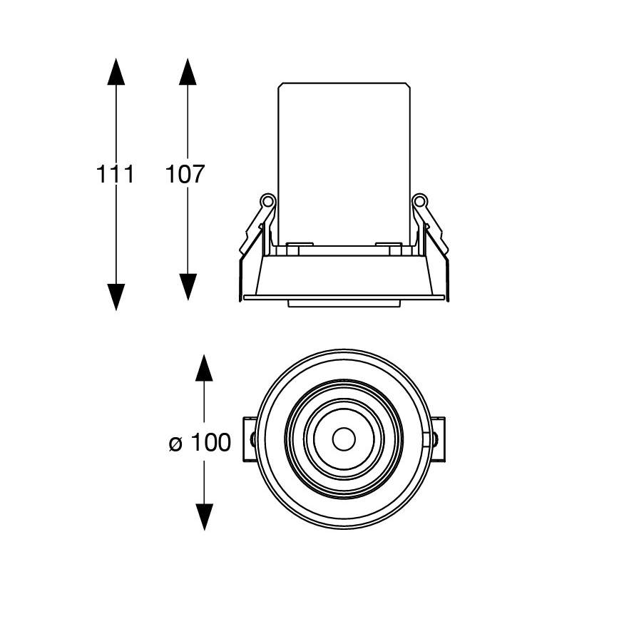 Ideal Lux - LED podhľadové bodové svietidlo NOVA LED/12W/230V 3000K CRI 90 pr. 10 cm čierne