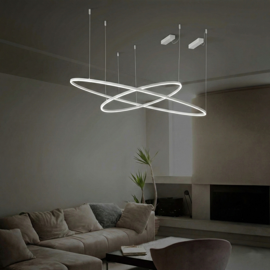 Ideal Lux - LED luster na lanku ORACLE SLIM LED/83W/230V 3000K CRI 90 pr. 150 cm biela