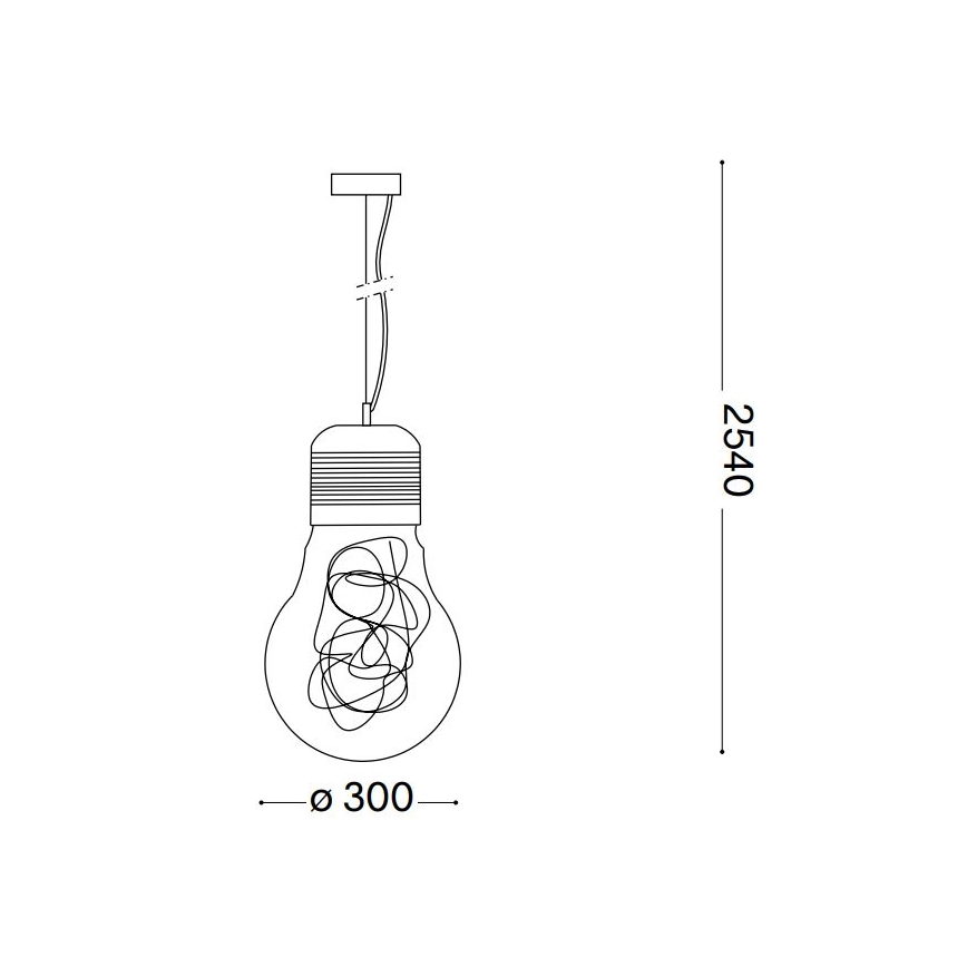 Ideal Lux - Luster na lanku 1xE27/60W/230V pr. 30 cm