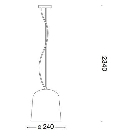 Ideal Lux - Luster na lanku BISTRO 1xE27/60W/230V pr. 24 cm číra