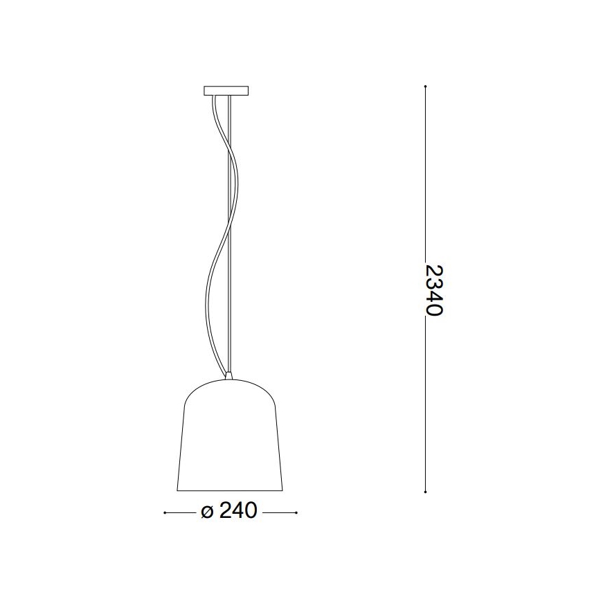 Ideal Lux - Luster na lanku BISTRO 1xE27/60W/230V pr. 24 cm číra
