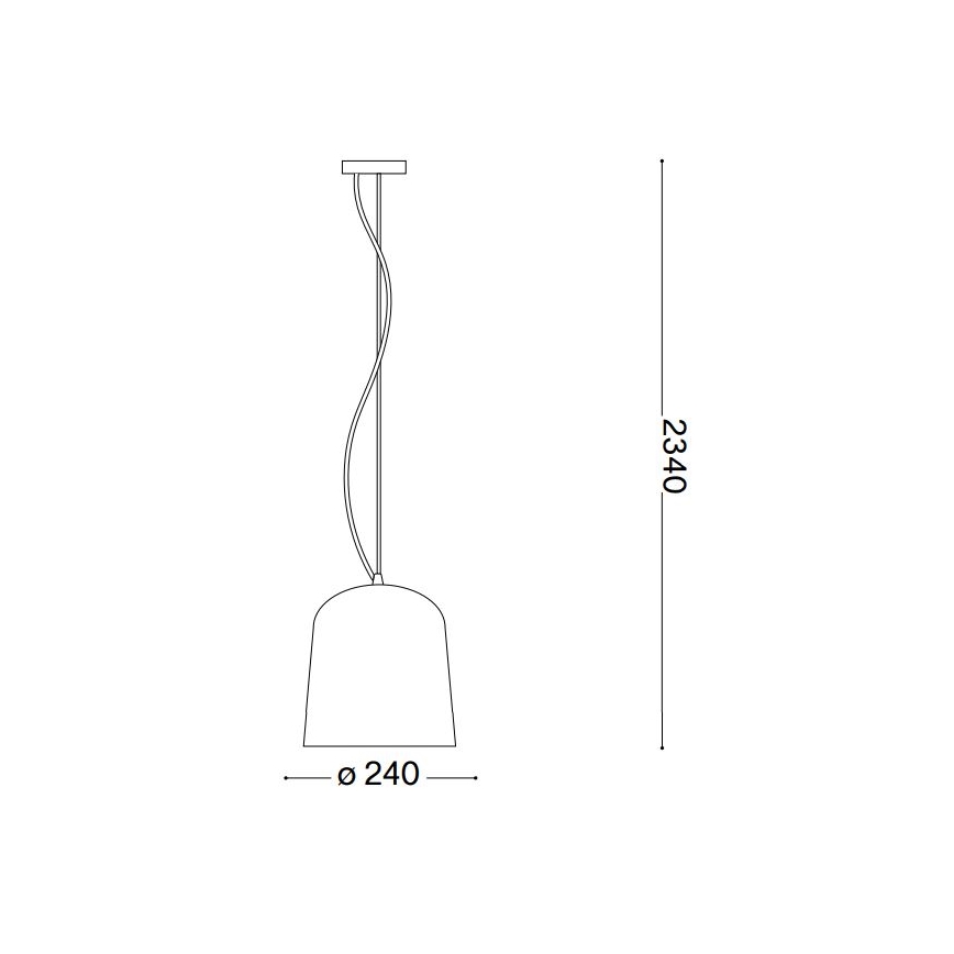 Ideal Lux - Luster na lanku BISTRO 1xE27/60W/230V pr. 24 cm dymová