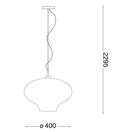Ideal Lux - Luster na lanku BISTRO 1xE27/60W/230V pr. 40 cm číra