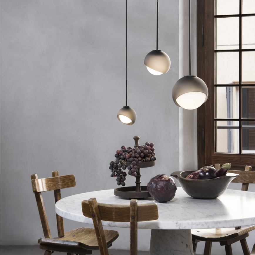 Ideal Lux - Luster na lanku BLOOM 1xE27/42W/230V pr. 30 cm čierna