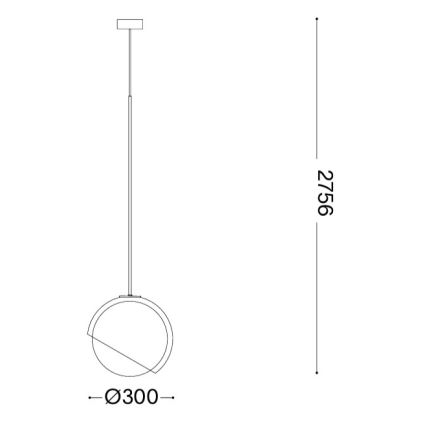 Ideal Lux - Luster na lanku BLOOM 1xE27/42W/230V pr. 30 cm čierna