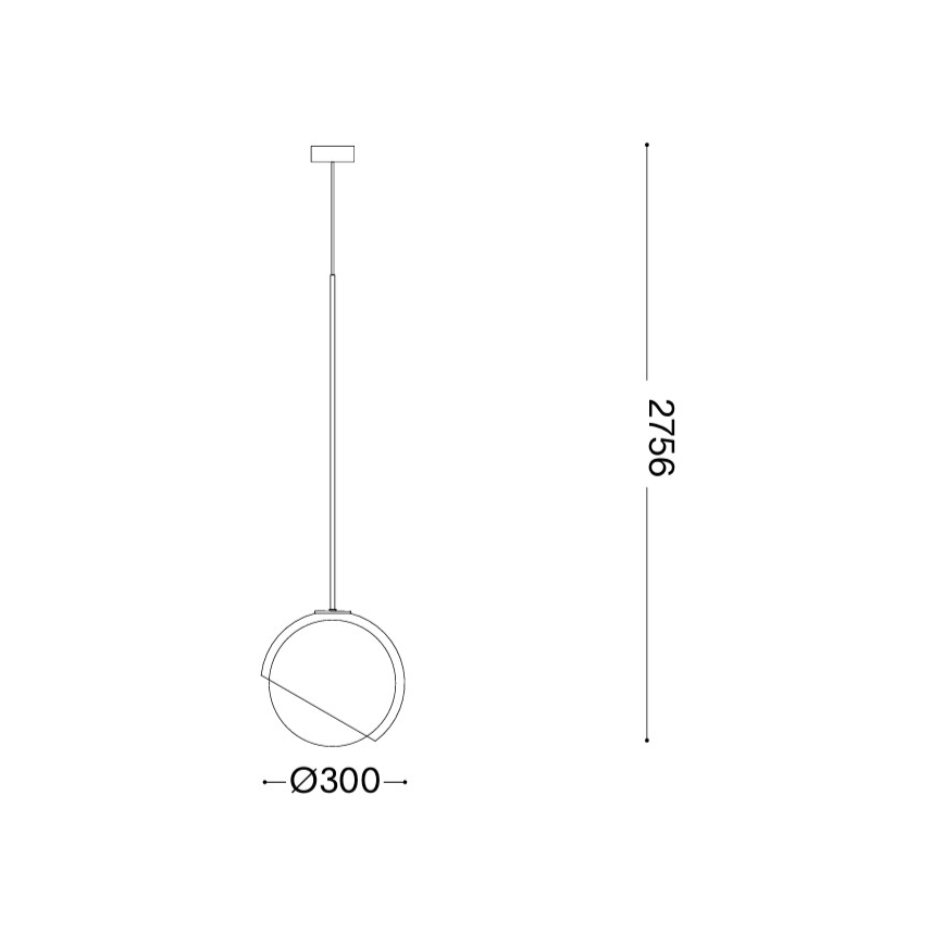 Ideal Lux - Luster na lanku BLOOM 1xE27/42W/230V pr. 30 cm čierna