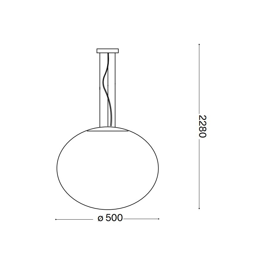 Ideal Lux - Luster na lanku CANDY 1xE27/42W/230V pr. 50 cm biela
