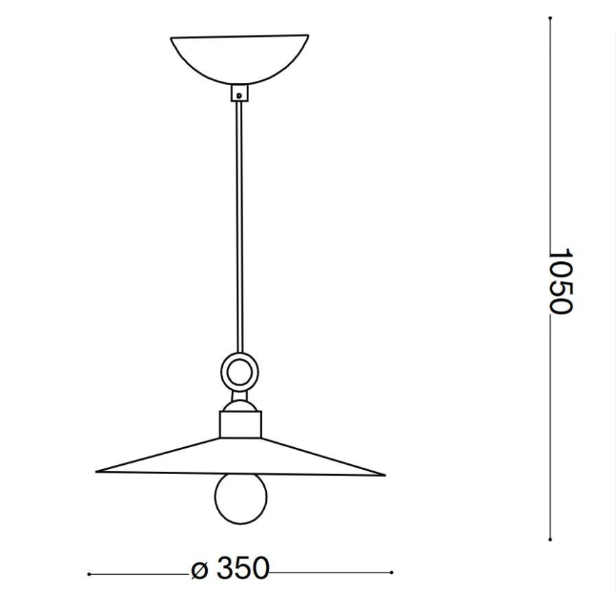 Ideal Lux - Luster na lanku CANTINA 1xE27/42W/230V pr. 35 cm bronz