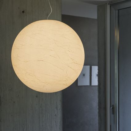 Ideal Lux - Luster na lanku CARTA 1xE27/25W/230V pr. 30 cm biela