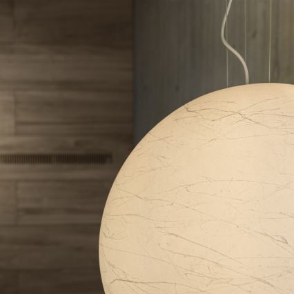 Ideal Lux - Luster na lanku CARTA 1xE27/25W/230V pr. 40 cm biela