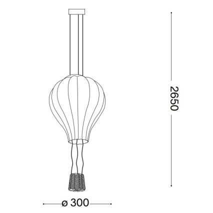 Ideal Lux - Luster na lanku DREAM BIG 1xE27/42W/230V pr. 30 cm