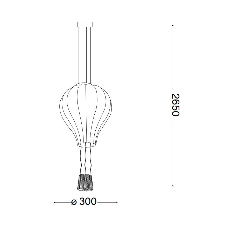 Ideal Lux - Luster na lanku DREAM BIG 1xE27/42W/230V pr. 30 cm