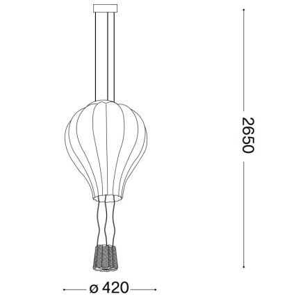 Ideal Lux - Luster na lanku DREAM BIG 1xE27/42W/230V pr. 42 cm