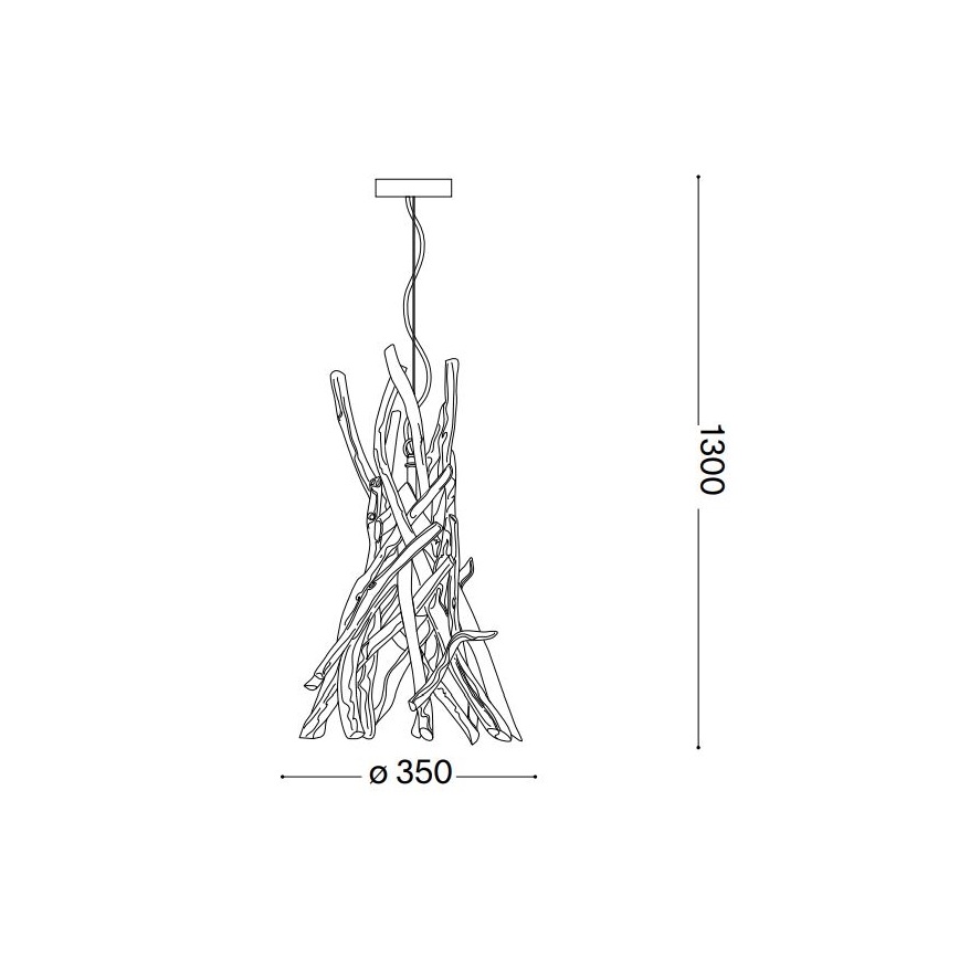 Ideal Lux - Luster na lanku DRIFTWOOD 1xE27/60W/230V guava